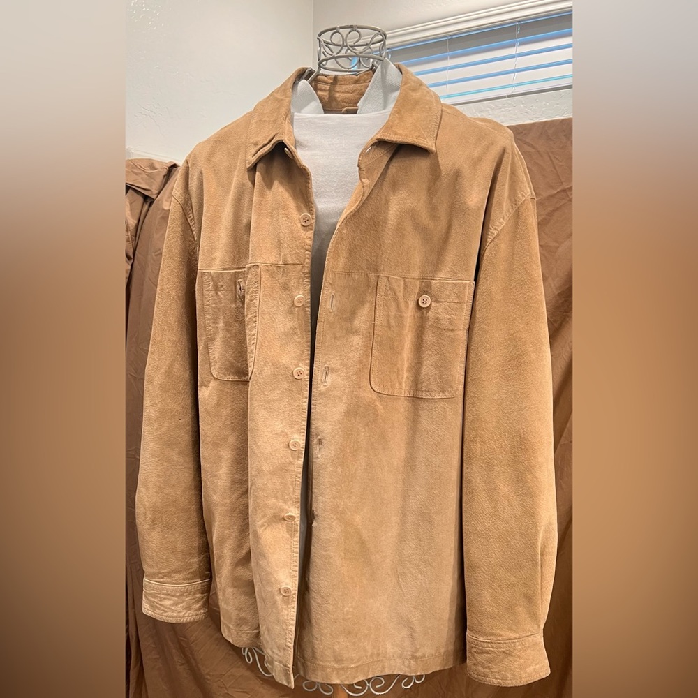 Croft & Barrow Camel colored leather Lightweight Jacket